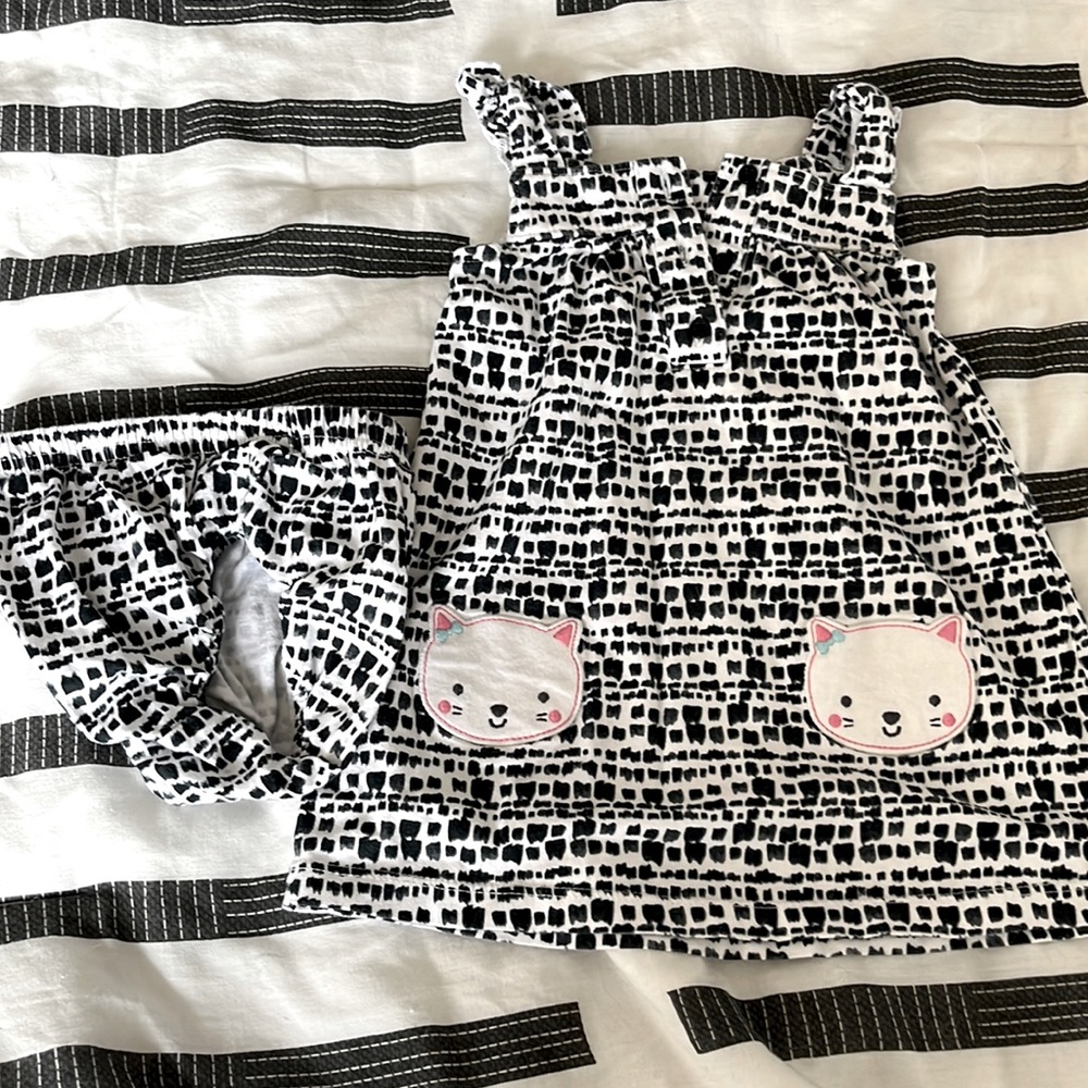 Carters 12m dress with diaper cover